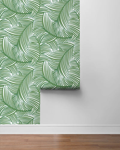 product image for Tossed Palm Fronds Peel & Stick Wallpaper in Greenery 88