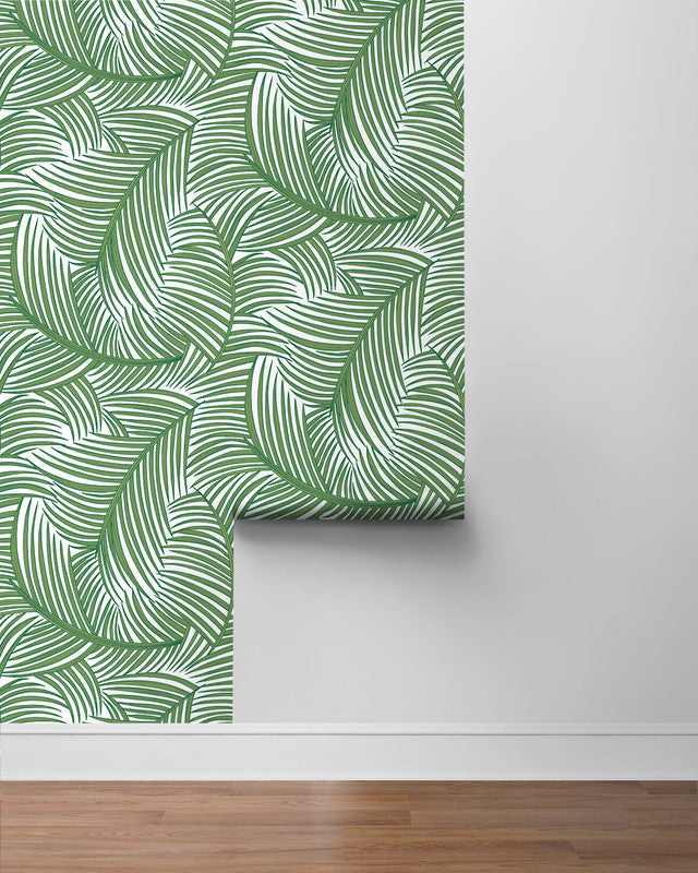 media image for Tossed Palm Fronds Peel & Stick Wallpaper in Greenery 259