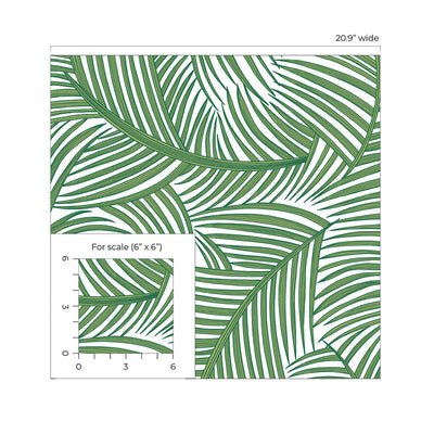 product image for Tossed Palm Fronds Peel & Stick Wallpaper in Greenery 99