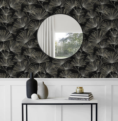 product image for Pine Needles Peel & Stick Wallpaper in Ebony & Pavestone 57