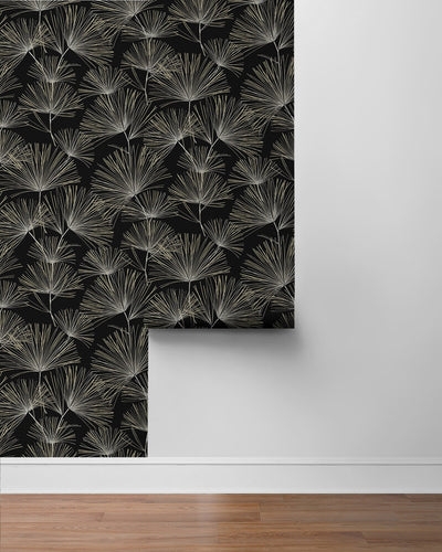 product image for Pine Needles Peel & Stick Wallpaper in Ebony & Pavestone 41