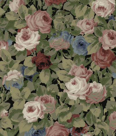 product image of Rose Garden Peel & Stick Wallpaper in Olive and Wine 590