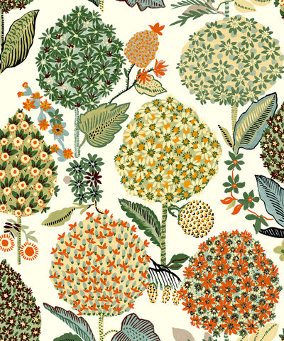 product image of Blooming Bulbs Peel & Stick Wallpaper in Melon & Spruce 595