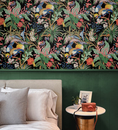 product image for Tropical Canopy Peel & Stick Wallpaper in Ebony 34