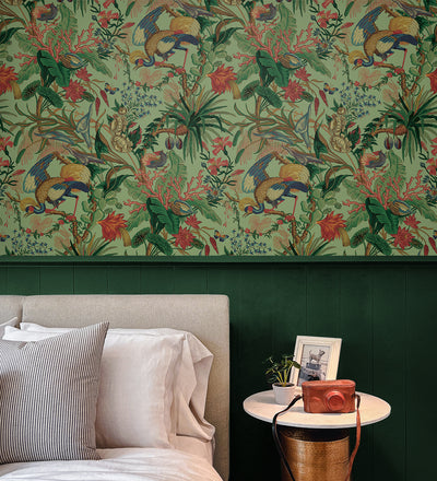 product image for Tropical Canopy Peel & Stick Wallpaper in Seagreen 91