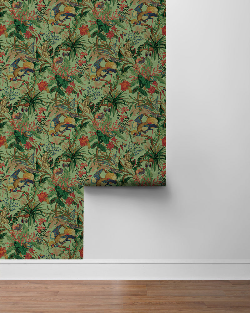 media image for Tropical Canopy Peel & Stick Wallpaper in Seagreen 285