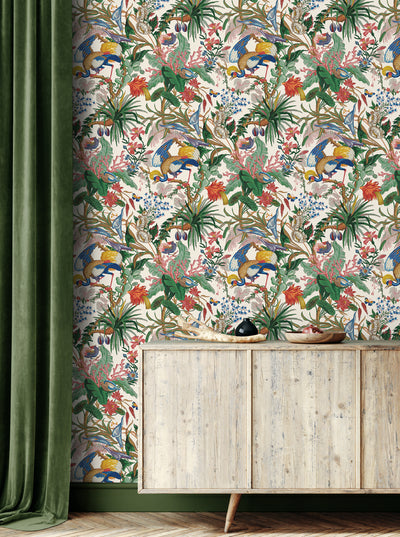 product image for Tropical Canopy Peel & Stick Wallpaper in Sea Salt 69