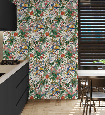 product image for Tropical Canopy Peel & Stick Wallpaper in Sea Salt 42