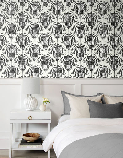 product image for Grassland Palm Peel & Stick Wallpaper in Inkwell & Off-White 35