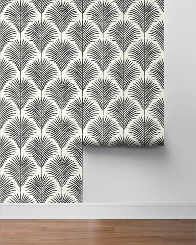 product image for Grassland Palm Peel & Stick Wallpaper in Inkwell & Off-White 28