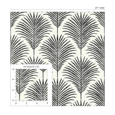 product image for Grassland Palm Peel & Stick Wallpaper in Inkwell & Off-White 87