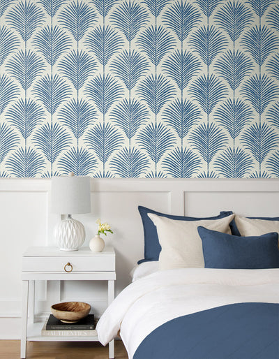 product image for Grassland Palm Peel & Stick Wallpaper in Coastal Blue 63