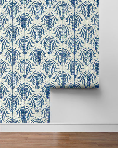 product image for Grassland Palm Peel & Stick Wallpaper in Coastal Blue 12