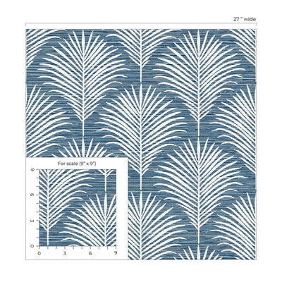 product image for Grassland Palm Peel & Stick Wallpaper in Blue Lagoon 60