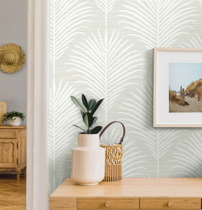 product image for Grassland Palm Peel & Stick Wallpaper in Sea Salt 9