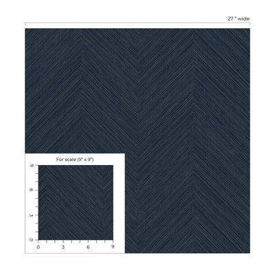 product image for Chevron Stripe Peel & Stick Wallpaper in Dark Blue 78