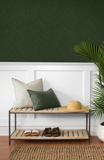 product image for Chevron Stripe Peel & Stick Wallpaper in Green 39