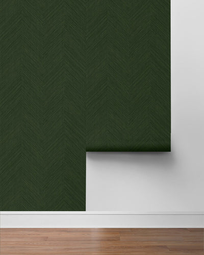 product image for Chevron Stripe Peel & Stick Wallpaper in Green 50