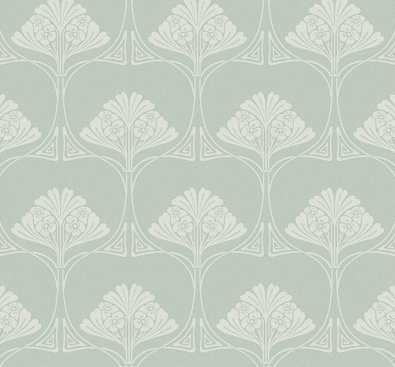 media image for Deco Floral Peel & Stick Wallpaper in Aloe Mist 297