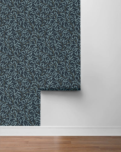 product image for Willow Trail Peel & Stick Wallpaper in Aegean Blue 57