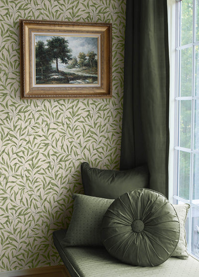 product image for Willow Trail Peel & Stick Wallpaper in Sprig Green 70