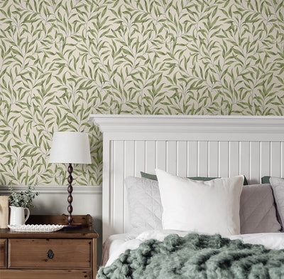 product image for Willow Trail Peel & Stick Wallpaper in Sprig Green 1