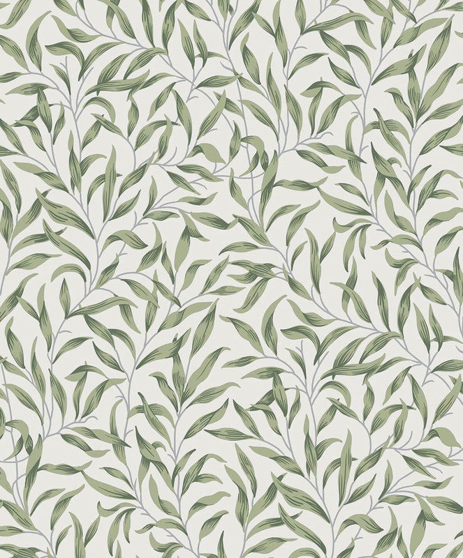 media image for Willow Trail Peel & Stick Wallpaper in Sprig Green 25