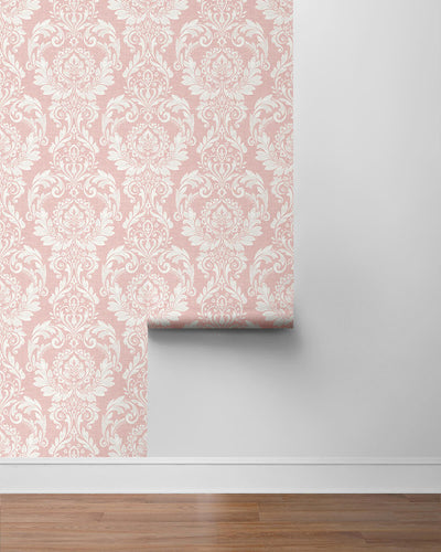 product image for Cora Damask Peel & Stick Wallpaper in Light Pink 59