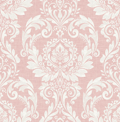 product image of Cora Damask Peel & Stick Wallpaper in Light Pink 591