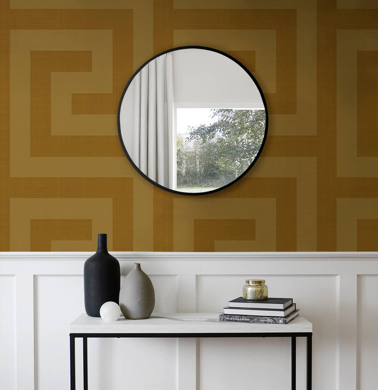 media image for Maze Geo Peel & Stick Wallpaper in Antique Gold 232