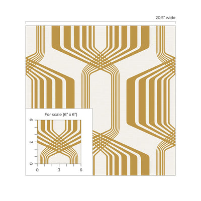 product image for Striped Geo Peel & Stick Wallpaper in Metallic Gold 74