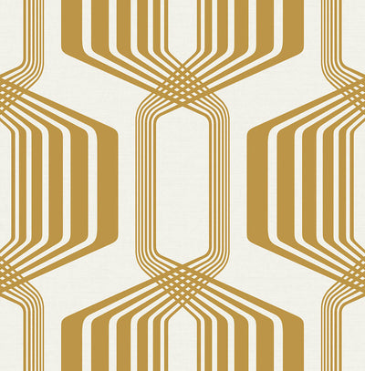 product image for Striped Geo Peel & Stick Wallpaper in Metallic Gold 41