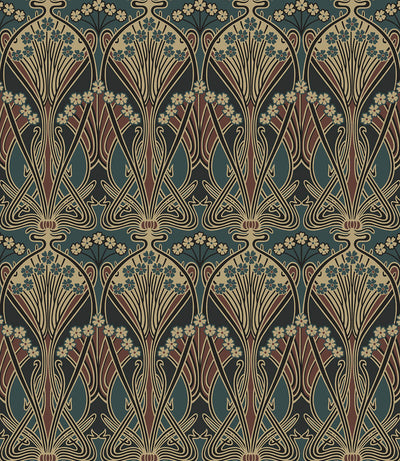 product image of Deco Dragonfly Peel & Stick Wallpaper in Aegean Blue & Clay 55