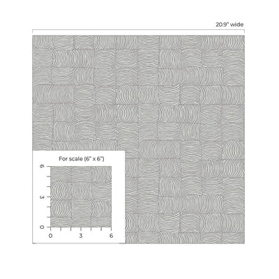 product image for Organic Squares Peel & Stick Wallpaper in Fog Grey 91