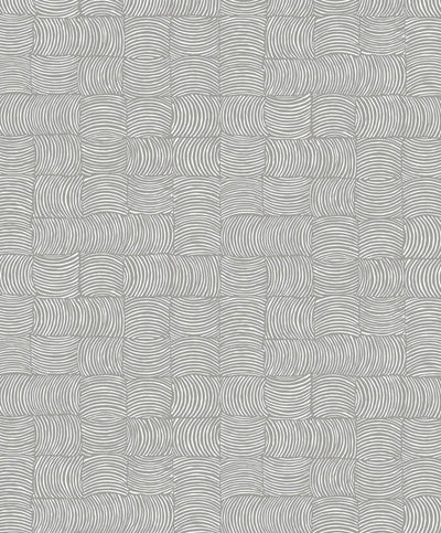 product image for Organic Squares Peel & Stick Wallpaper in Fog Grey 97