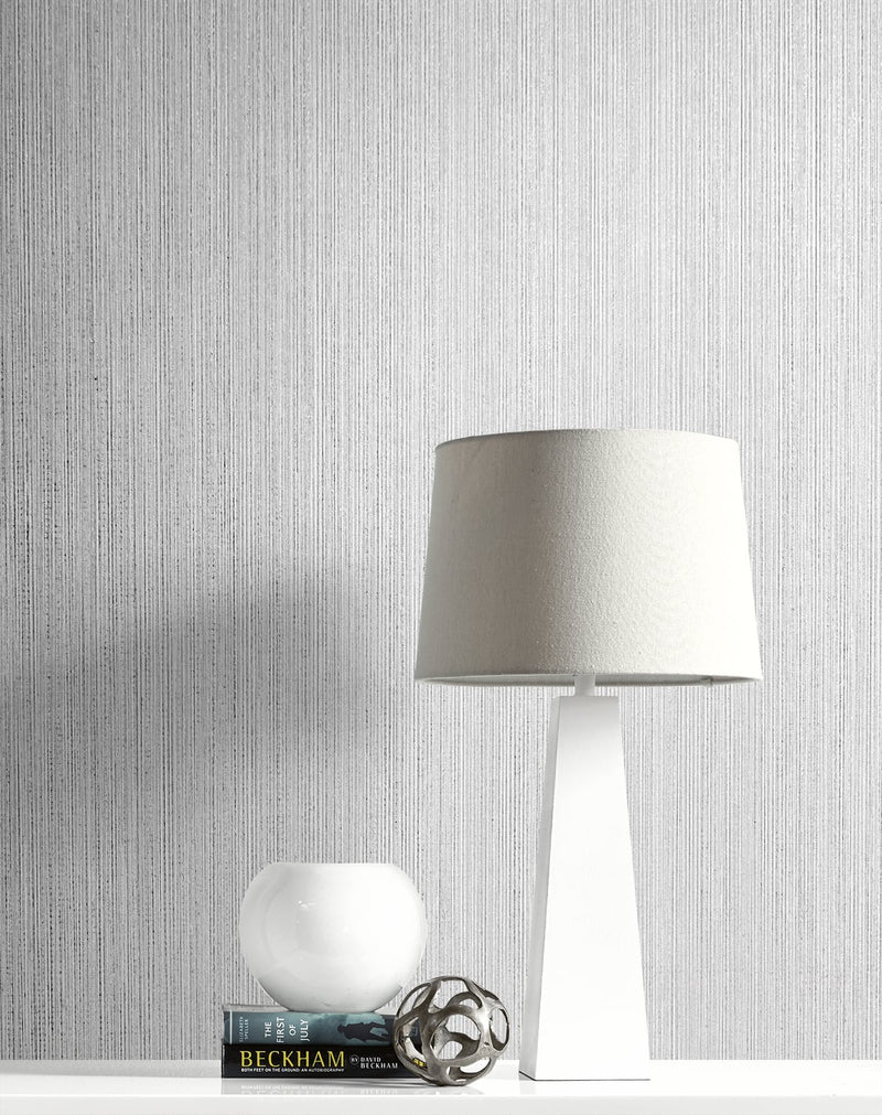 media image for Natural Stria Wallpaper in Grey Mist and Glitter from the Essential Textures Collection by Seabrook Wallcoverings 235