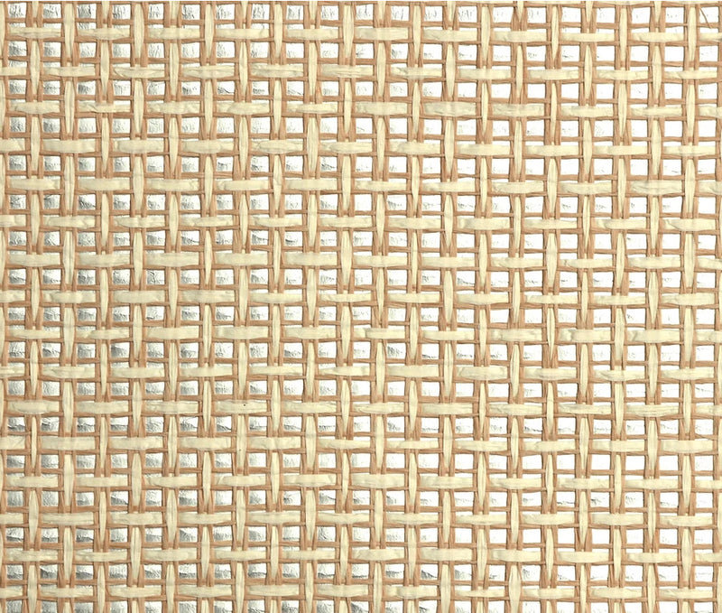 media image for Natural Weave Wallpaper in Wheat and Silver from the Elemental Collection by Burke Decor 271