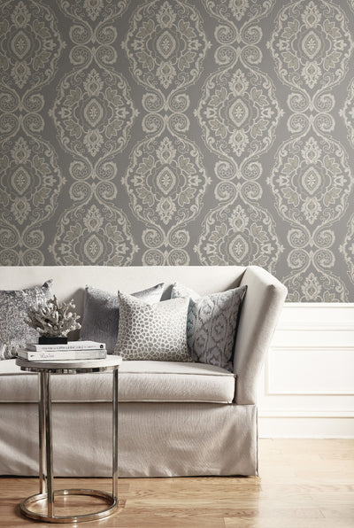 product image for Nautical Damask Wallpaper from the Beach House Collection by Seabrook Wallcoverings 81