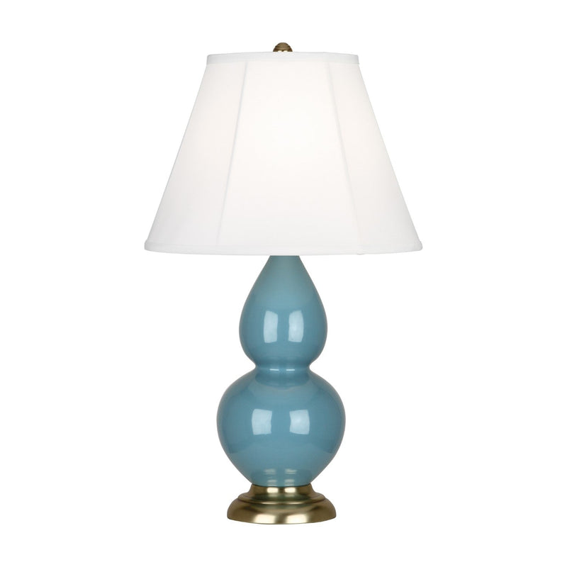 media image for steel blue glazed ceramic double gourd accent lamp by robert abbey ra ob10 1 222