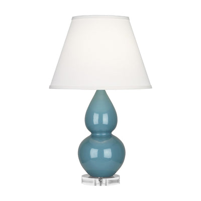 product image for steel blue glazed ceramic double gourd accent lamp by robert abbey ra ob10 8 17