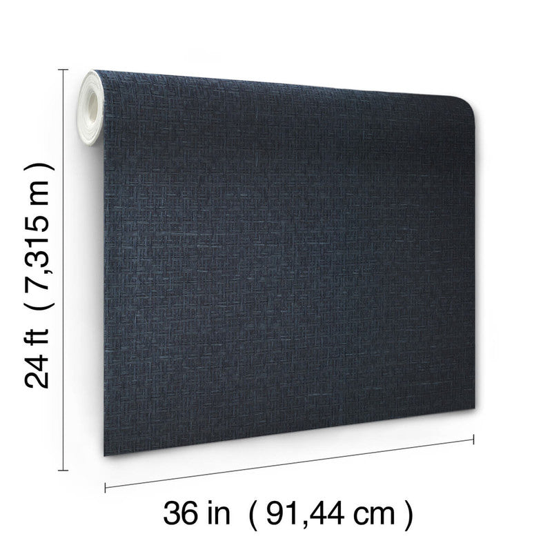 media image for Tatami Weave Wallpaper in Navy 228