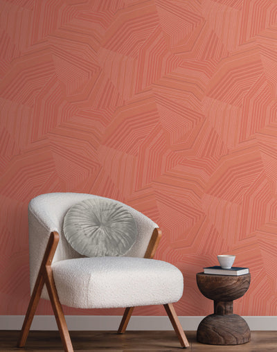 product image for Dotted Maze Wallpaper in Desert Red 13