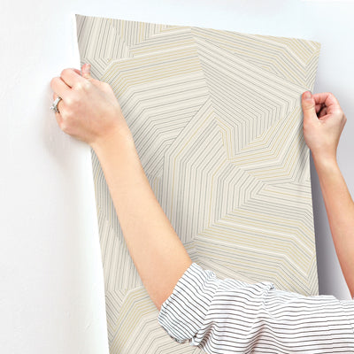 product image for Dotted Maze Wallpaper in Taupe 4