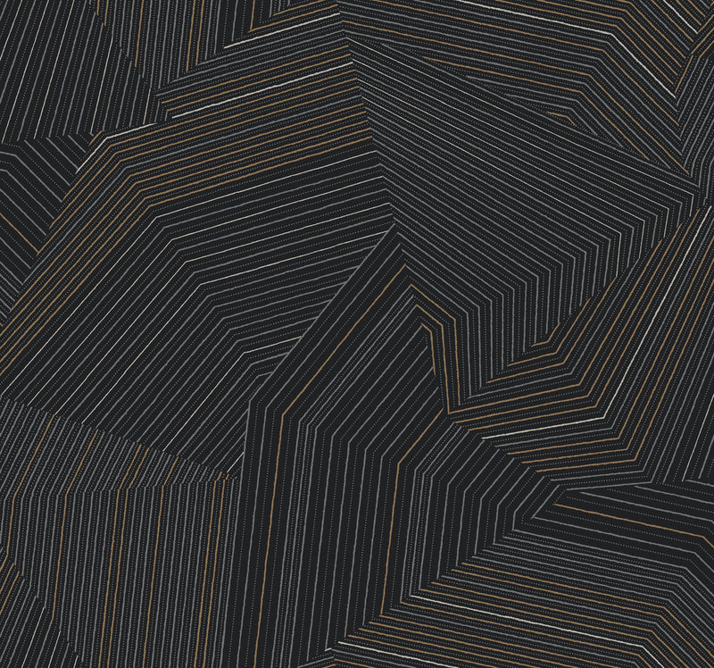 media image for Dotted Maze Wallpaper in Black 243