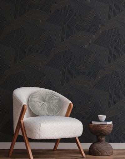 product image for Dotted Maze Wallpaper in Black 71