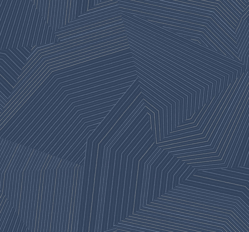 media image for Dotted Maze Wallpaper in Navy 291