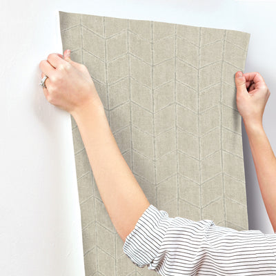 product image for Flatiron Geometric Wallpaper in Taupe 68