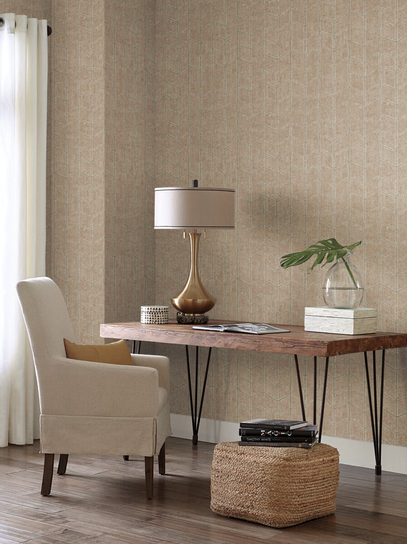 media image for Flatiron Geometric Wallpaper in Brick 213