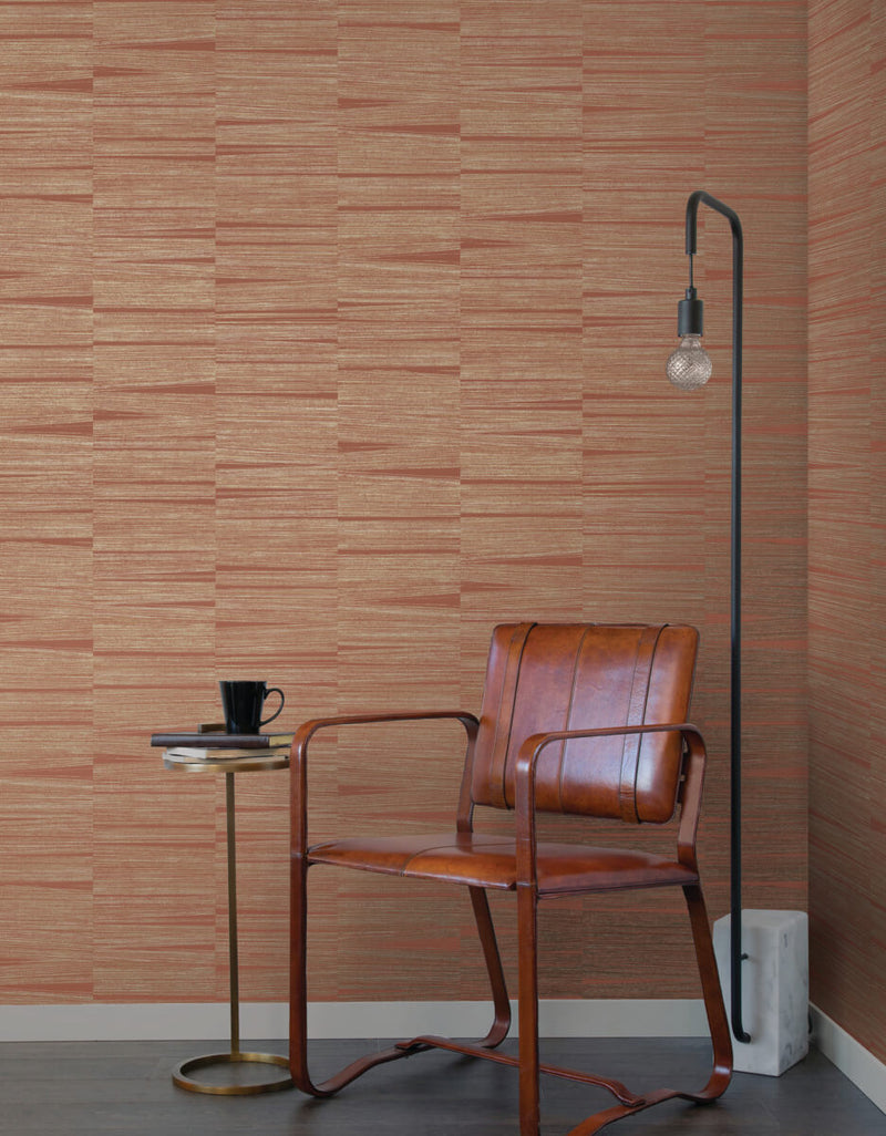 media image for Line Stripe Wallpaper in Brick 297