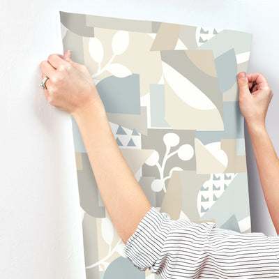 product image for Cut Outs Wallpaper in Sky Blue 98